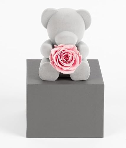 Orsacchiotto di rose eterna regalo per compleanno, San Valentino (rosa)