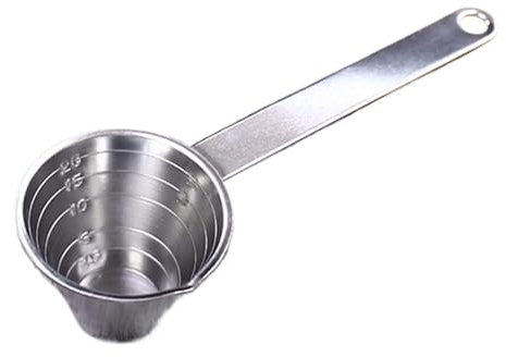 Cuchara medidora, cucharas medidoras de acero inoxidable con marcas grabadas, cucharas medidoras graduadas de metal de 3.3 x 1.7 x 1.38 pulgadas, cucharas medidoras precisas de 5 a 20 ml para cocinar