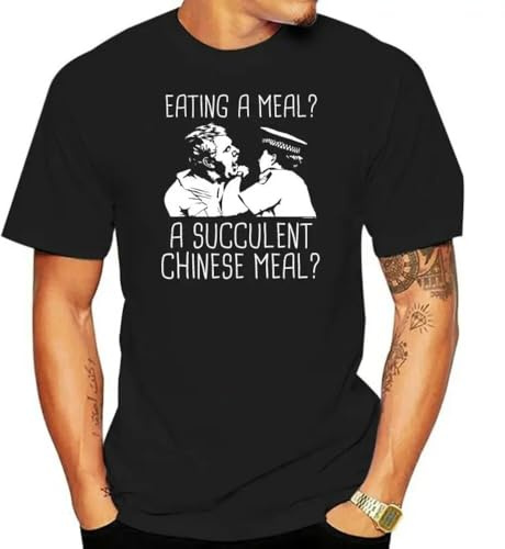 POAtuNAT Eating A Meal A Succulent Chinese Meal Men's Black T-Shirt Black L