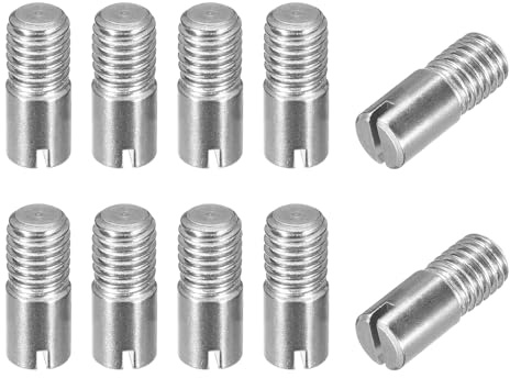 QUARKZMAN 10 Stück M8 x 20mm geschlitzt männlich gerade Gewindestifte, Spannstift Sortiment Zylindrischer Stift aus 304 Edelstahl, Gewindedübel für Möbel Schränke Vitrine Kleiderschrank