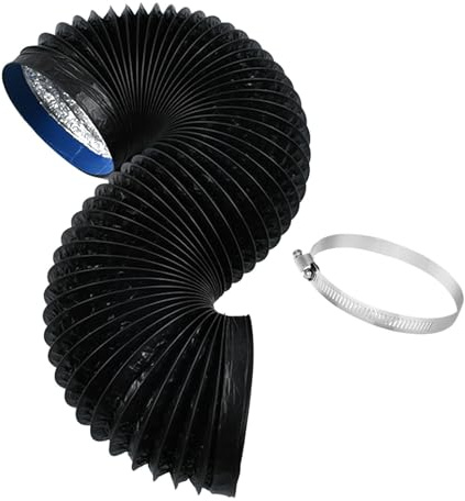 High Efficiency Expandable Aluminum Foil Vent Pipe Corrosions Resistant Flexible Ventilation Duct for Ranges Hood Anti Statics Aluminum Foil Duct