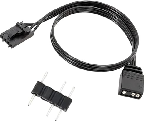 Câble Adaptateur RGB 4 Broches vers 5V pour Corsair Commander Core et iCUE, Connecteur ARGB 3 Broches, Câble Convertisseur pour Appareils d’Éclairage LED RGB Adressables