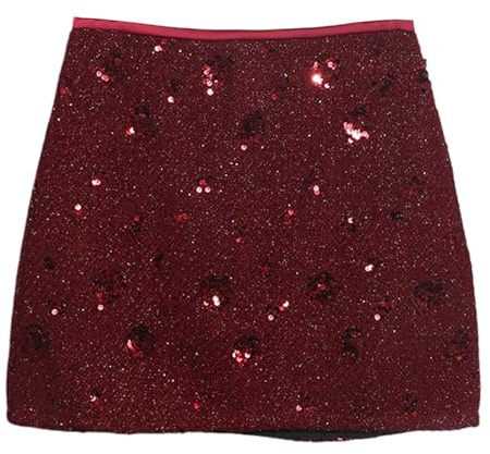 Gonna Scintillante da Donna Elegante, Gonna a Fascia con Paillettes, Gonne da Party, Minigonna Sexy per Capodanno, Glitzerrock per Carnevale, Outfit per Carnevale, Abito da Ballo, Minigonna Corta