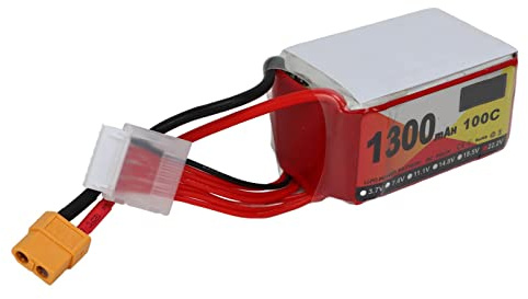 Acouto RC-Akku, 22,2 V, 100 C, 1300 MAh, 6S, Lipo-Power-Akku mit XT60-Stecker für FPV-Drohne, Quadrocopter, Beispiel-Konfiguration der Spannungsparameter, 1300-MAh-Akku. Wichtig: 22 2V 6S Hat