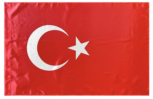 Durabol Flagge Turkei Flag 150 x 90 cm Satin Doppelte Nähte