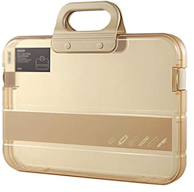 Planchettes à Pince Sac de fichier, dossier en plastique transparent, multi-fonction Boîte de rangement for les fournitures personnelles à l'école et bureau-3 Couleurs Porte Document ( Color : B )