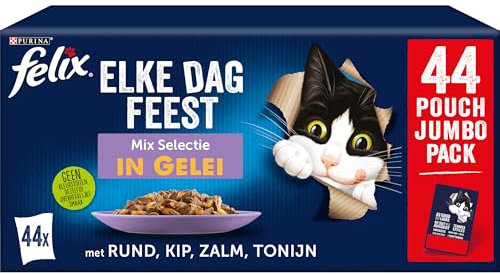 Felix Purina Fantastic Nassfutter für Katzen, für Erwachsene, 44 Beutel à 85 g, 1 Stück