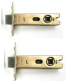 2PCS Tubular Mortice Latch 45 mm Flat Tongue Lock for for Spring Handle Door Room Bathroom Latches & Bolt