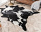 Tappeto grande con stampa di mucca, colore bianco e nero, in finta pelle di vacchetta, tappeto per la casa, 158 x 220 cm/1,6 x 2,2 m