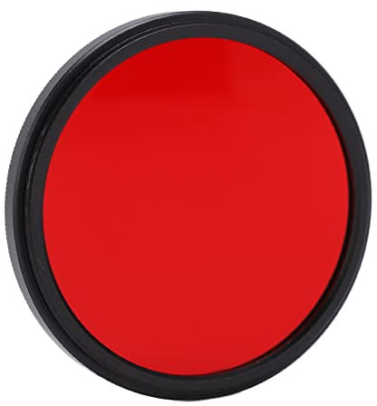 Zunate Filtre D'objectif D'appareil Photo Rouge, Filtre de Protection D'objectif en Verre Optique de Couleur Rouge, pour Nikon pour pour pour (52MM)