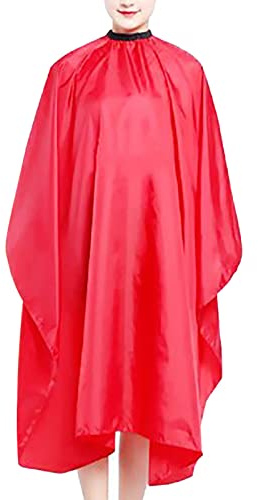 Hairdressing Cape, Unisex Adjustable Cutting Salon Hair Cut Hairdressing Barbers Cape Gown Professional Hairdressing Salon Cape Red for Salon Barber Styling Hair