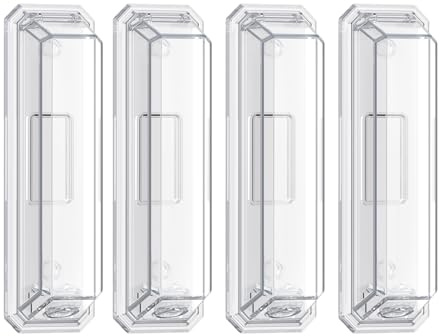 CLYMENE 4 Pack Light Switch Cover Guard, Child Proof Wall Switch Cover Protects Lights or Switches from Getting Accidentally Turned ON or OFF by Children and Adults, Toggle Style (Clear)