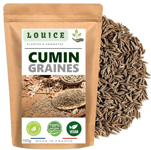 LOUICE Graines de Cumin 100g - Curry Tajine Couscous Pain | Curry et tajine, couscous et riz, pains et fromages, graines entières, à torréfier