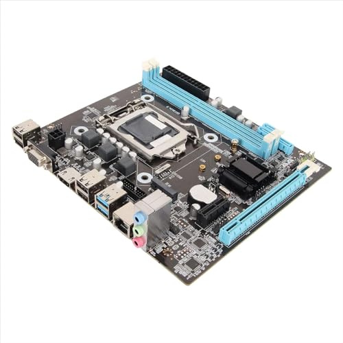 Nuwo H81 Micro-ATX LGA 1150 Carte mère, Prend en Charge Les processeurs Intel i3/i5/i7 4ème génération, 2 emplacements RAM DDR3, Emplacement M.2 NVME, HDMI, VGA, LAN, PCI-e x16, en Vrac