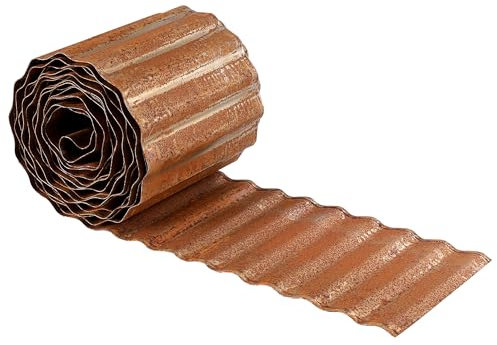 ZXZYHFTY Corrugated Metal Garden Edging, 6×40Ft Rusted Landscape Border for Lawn, Flower Beds, Paver Edging, Durable Garden Fence.