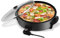 Scheffler Elektrische pfanne elektrisch Pizzapfanne 30cm Elektropfanne mit decke,Multifunktionspfanne mit Antihaftbeschichtet,5 Einstellbare Temperaturen,5L,1500W(EPP-30)