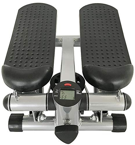 Stepper für Zuhause, Up-Down Swing Stepper mit Power Ropes, Stepper Hometrainer mit LCD Display, Trainingsgeräte für Zuhause
