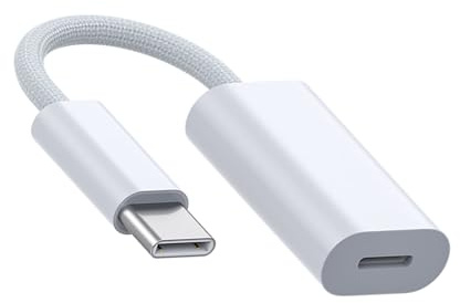 USB-C Male to Lightning Female Adapter, USB C to Lightning Adapter Only Support Fast Charging and Data for iPhone 16/16Plus/16 Pro/16 Pro Max/iPad Pro/Not Support OTG Video/Audio/Headphone