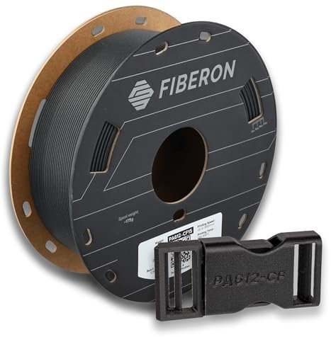 Polymaker Fiberon PA612-CF15 Carbon Fiber Nylon Filament 1.75mm Black 0.5kg, Fiberon PA612-CF15 Strong & Low Moisture Sensitive Nylon 1.75mm 3D Printing Filament