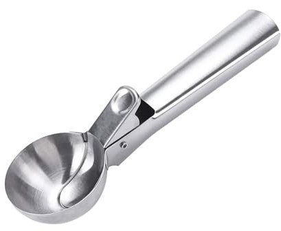 Easy Ice Cream Scoop, Ice Cream Scoop Stainless Steel Frosted Easy to Thickened Large Caliber Ice Cream Ball Scooper for Cookie Dough (12x15.2x4.5cm / 4.7x6.0x1.8in)