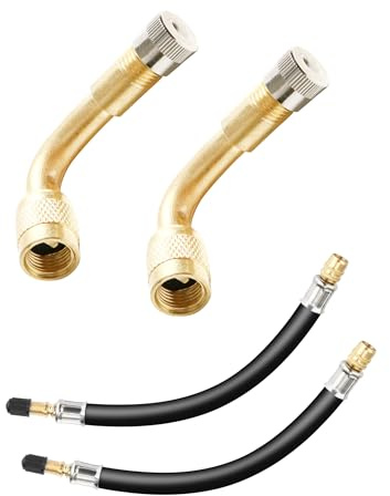 Flaconi Autoventil Adapter,Ventilverlängerung Autoventil,90 Grad Autoventil Verlängerung,Ventilverlängerung,Ventil Verlängerung,Ventiladapter Winkel Ventilverlängerung für Auto Motorrad Fahrrad