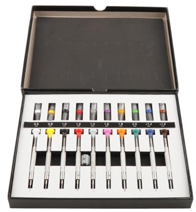 kowaku Juego de Destornilladores para Relojeros, Accesorios, Herramientas Portátiles de Reparación de Relojes, Destornilladores de Microprecisión para Sumini