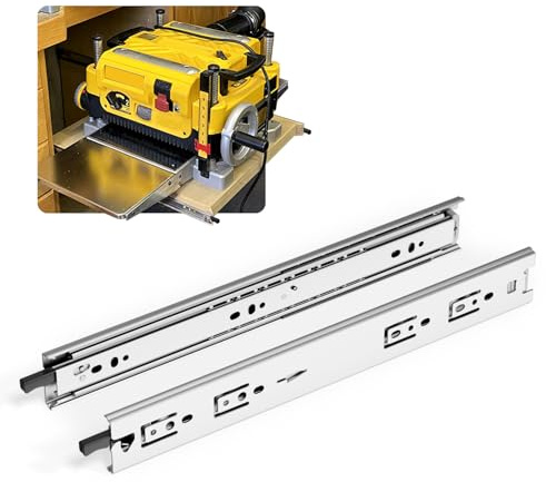 GEYUESI 600mm Schwerlastauszug mit Verriegelung 60kg Tragkraft | Vollauszug, Schwerlast, Kugellagerung, Verzinkung, Seitenmontage, für Wohnmobil, Camper, Werkstatt, Garage, 1 Paar