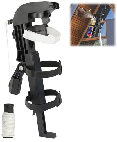 Sprühdosen Verlängerung Adapter, Sprühdosenhalter 2.0 Upgrade, Einstellbarer Spraydosenhalter, Fenstergriff Verlängerung Sprühdosenhalter, für Wespenspray Wespenschaum Sprühfarbe Fensterreinigung (B)