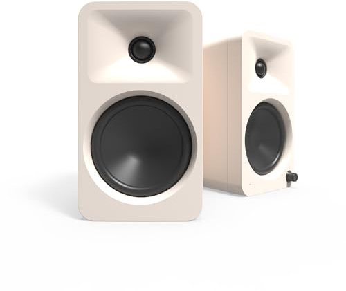 Kanto ORA4 140W Diffusori di Riferimento Amplificati con Bluetooth 5.0 e Ingresso USB-C | Woofer da 4” | Bi-Amplificati | Suono di Qualità di Riferimento | Coppia | Crema