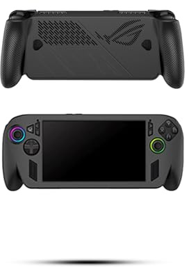 Für ROG Xbox Ally X – Schwarze Silikon-Schutzhülle (rutschfestes Softgel, präzise Ausschnitte, stoßfest, schlankes Design) + 2 kostenlose Tastenkappen für Handheld-Spielkonsole