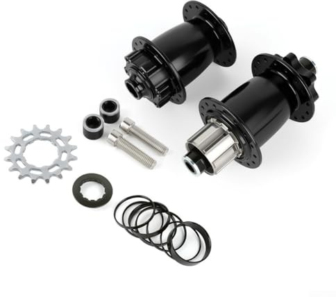 32H Dirt Jump Bike Nabe mit 100 mm vorne und hinten 135 mm Achsabstand, inklusive 16T Single Speed Freilauf, Aluminiumlegierung, 6 versiegelte Lager, geeignet für Dirt Jump Bikes (schwarz)