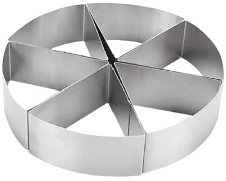 MOTHNUR Stampo Tagliapasta Rotondo in Acciaio Inox Set 6 Pezzi per Torte Mousse e Dolci, Taglierina per Torta Triangolare Resistente Alte Temperature, Accessorio Cucina per Cottura