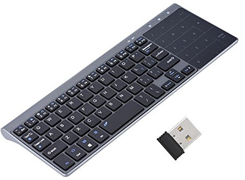 Zerone Tastatur Wireless 2.4Ghz Numerische Tastatur tragbar Ultrasottische Maus Combo für PC Laptop Smart TV HTPC Android
