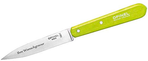 OPINEL-Küchenmesser No. 112 (hellgrün, mit Namensgravur, One Size)