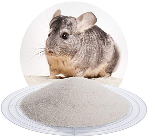 Schicker Mineral Chinchillasand weiß 0,1-0,3 mm Badesand hochrein, samtweich, Fellpflege, gerundeter Sand, mehrfach gewaschen und gesiebt, keimfrei, geeignet für viele Kleintiere (25 kg)
