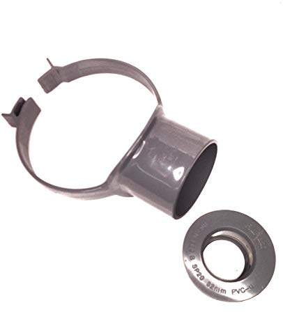 Floplast Soil Pipe Grey Strap Boss with 43mm Solvent Boss Adapter