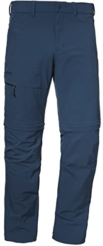 Schöffel Byxor Koper1 zip off, flexibla herrbyxor med dragkedja, snabbtorkande och kylande vandringsbyxor av 4-vägs stretch herr