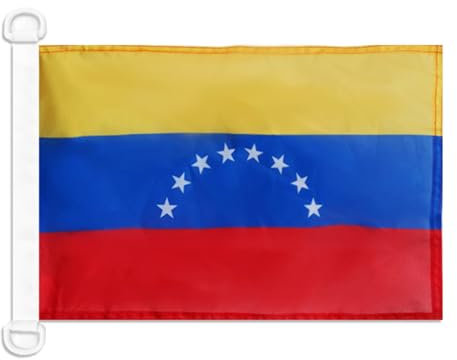 BANDERA NAUTICA PABELLÓN CIVIL VENEZUELA 45x30cm - Pabellón de conveniencia VENEZUELANA - PABELLÓN NACIONAL 30 x 45 cm anillos - AZ FLAG