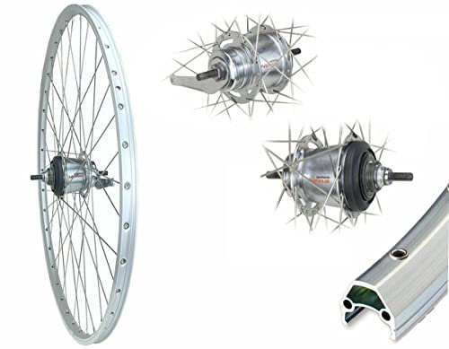 26 Zoll Hinterrad Alu Hohlkammerfelge 559-19 Shimano Nexus 7-Gang NIRO Rücktritt Silber Bremse