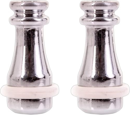 Chrome Blind Cord Pull Handel Heavy Roman Blind Pull With Rubber Ring Weighted Cord Pull Ends for Bathroom Classic Light Pull & Fan Switch Chrome Pack of 2.