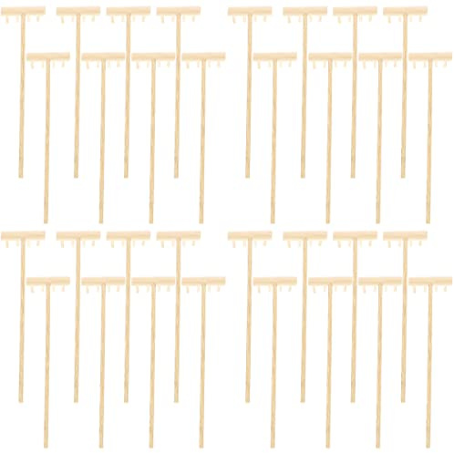 Mini Zen Sand Rakes Miniatures 32 Pcs Zen Rake Mini Zen Garden Rakes Meditation Sand Desktop Sand Box Accessories Garden Rake Small Shovel Dining Table Decor Bamboo Rake