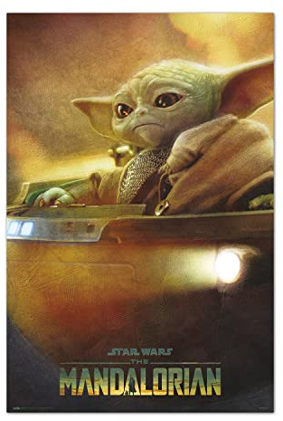The Mandalorian Poster Grogu Season 3, Mandalorians | Poster Deko Wohnzimmer oder Deko Schlafzimmer - Deko Zimmer - Größe 61 x 91,5 cm - Offizieller Star Wars Fanartikel