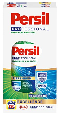 Persil Universal Kraft-Gel (130 Waschladungen), Flüssigwaschmittel mit Tiefenrein Technologie, Waschmittel für reine Wäsche und hygienische Frische für die Maschine, wirksam ab 20 °C