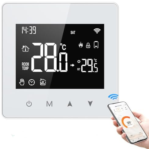 für Tuya Zig-Bee Smart Thermostat programmierbarer Temperaturregler für Gasheizung, Tuya/Smart Life Fernbedienung, spart Energie und Kosten (1 Stück)