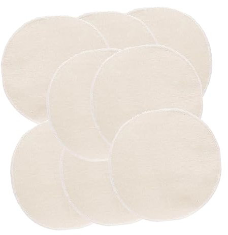 Rundes Dampftuch aus Baumwolle, 10 Stück, Beige, Antihaftbeschichtet