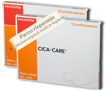Medicazione Morbida Autoadesiva in Silicone, per Cicatrici, 12x15cm, 2 Cerotti