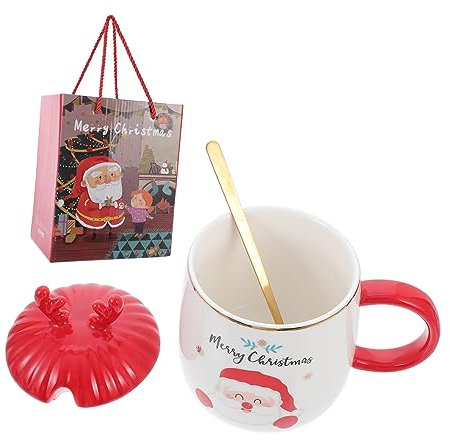 Cabilock 1 Satz Weihnachtsbecher Geschenkbox Geweih-Wasserbecher Trinkbecher mit Deckel christmas cup weihnachts tassen Espressotasse Wassergläser Tasse Deckelbecher Hirschhorn