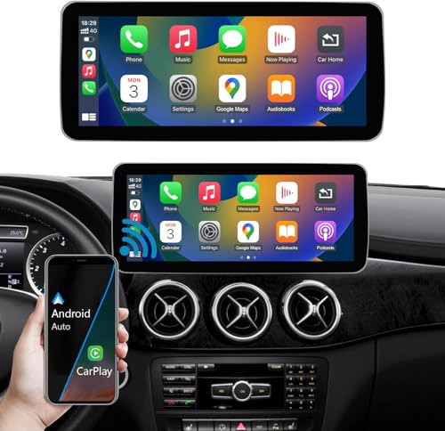 Ninetom 10.25 Inch Car Radio Touchscreen for 2013-2015 Mercedes Benz A/B Class GLA CLA W176 W246 C117 X117 X156 with NTG 4.5/4.7 System, Support Wireless Carplay/Android Auto/Mirrorlink