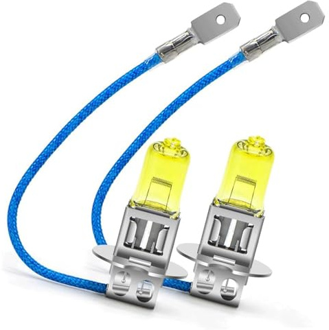 SOFOC H3 Lampe PK22S 12V 100W Hellgelb 4000K Scheinwerfer Autolüfter Frontnebelscheinwerfer 1500Lm +30% Helligkeit Direkter Ersatz Halogen 2Pcs