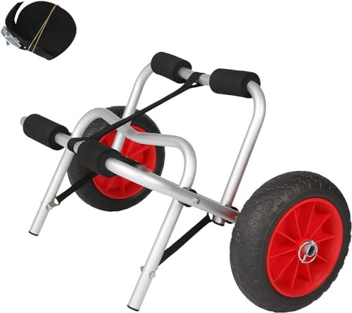 XCSCUK Chariot de Kayak, remorque de Transport de Planche de Surf Universelle Pliable avec Sangles de 3.6m pour Planches à pagaie, Transport de canoë
